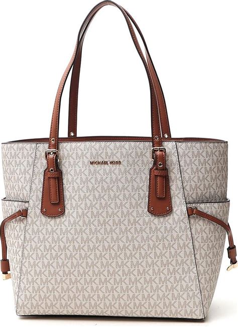 michael kors voyager small logo tote bag|michael kors saffiano bag.